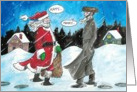 Santa greet Rabbi card