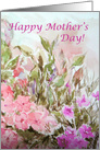 Mother’s Day Pink Flowers Watercolor Painting card