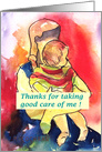 Child Hug Thank You for Taking Care of Me Watercolor Painting card