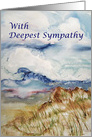 Deepest Sympathy Seascape Watercolor Painting card