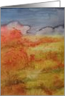 Seize The Day Encouragement Fiery Field watercolor landscape card