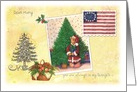 Patriotic Xmas Teddy Bear, Name Specific card