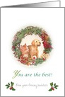 Christmas from puppy & kitten , with personalize name card