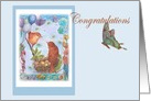 New Birth Illustrated Congratulations,for Daughter card