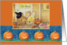 Trick or Treat Pair of Halloween Teddy Bears in Costume card