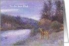 Father’s Day from Twins Illustrated Deer & Cabin in the Woods card