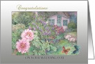 Wedding Congratulations for Son Cottage Garden from Mom card