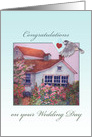 Wedding Congratulations for Friend House & Garden card