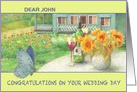 Wedding Congratulations for Son Sunflower Name Specific card