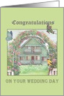 Wedding Congratulations for Daughter Rose Cottage card