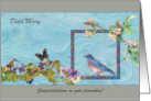 Congratulations Promotion for Daughter Bluebird Butterfly card