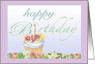 for Teacher Illustrated Cupcake Birthday card