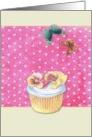 for Twins Illustrated Cupcake First Valentine card