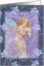 Birthday on Valentine Flower Fairy Custom Front card