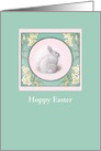 Hoppy Easter Whimsical Bunny Art Deco card
