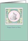 Name Specific Bunny Drawing Art Deco Border card