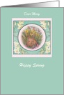 Name Specific Whimsical Bunny & Easter Llily card