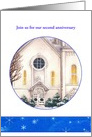 Illustrated Church Anniversary Invite card