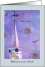 Welcome to Our Church Illustration Custom Name card