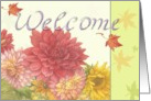Enchanting Fall Floral Friendsgiving Invite card