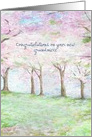 Painterly Grandniece Congratulations, Custom Front card