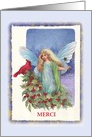 thank you french cardinal fairy card