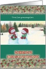 Twin Granddaughters Custom Jolly Snowmen card
