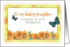 Daughter’s Custom Graduation Sunflower Butterfly card