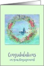 Daughter’s Engagement Illustrated Wreath card