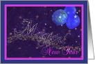 First New Year for Couple Balloons & Stars card