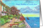 for Boss 60th Birthday Coastal Art card