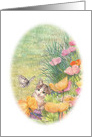 Any Occasion Illustrated Cat in Garden card