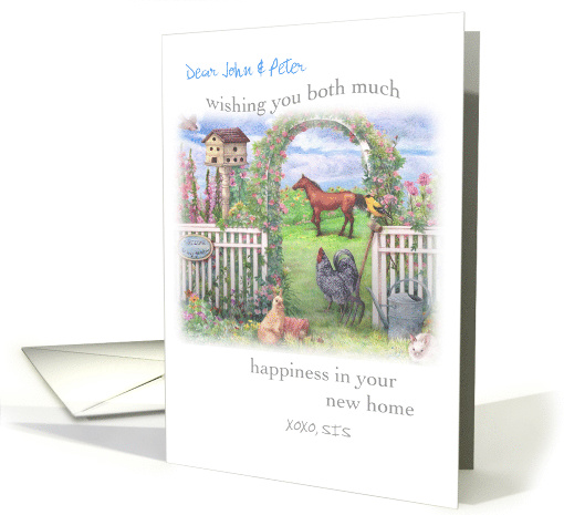 for Brother & Husband, Congratulation New Home, Personalize Name card