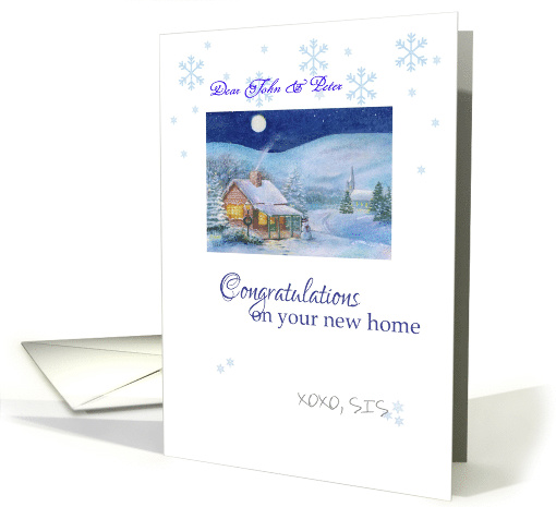 for brother & husband, congratulations new home, personalize name card
