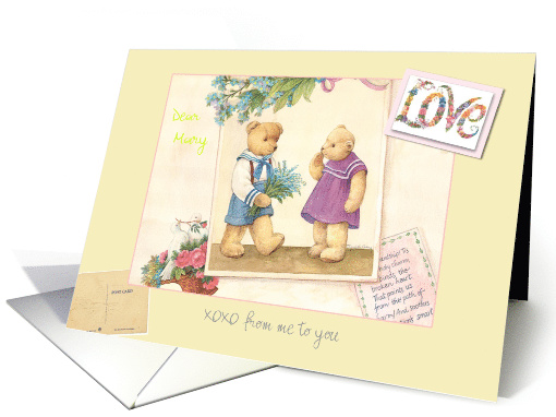 Name Specific Teddy Bears Valentine & Colorful Font,... (1011495)