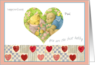 Teddy Bears Birthday Valentine for Husband with Hearts card