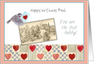 for Husband Birthday on Valentine Hearts & Bears card