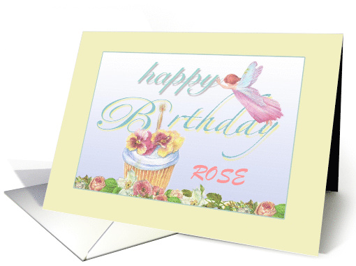 85 Birthday for Sister in Law, Fairy & Cupcake card (1022769)