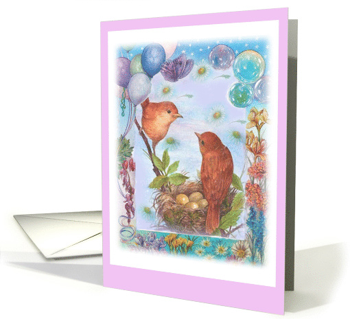 New birth Illustrated Congratulations,for Daughter card (1036525)