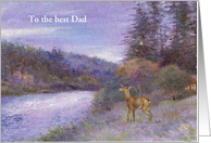 Father’s Day from Twins Illustrated Deer & Cabin in the Woods card