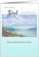 Father’s Day from Twins illustrated Perfect Day on Lake card