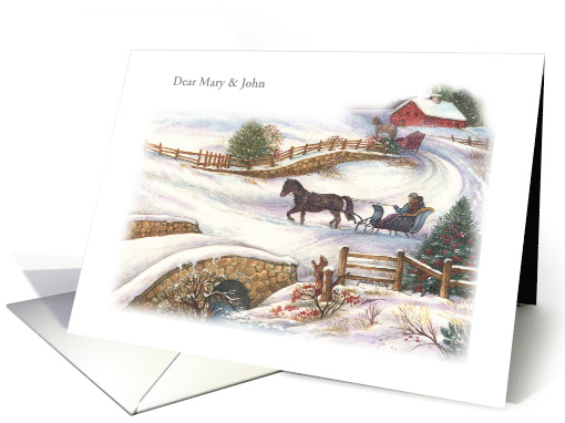 Step Daughter & Son in Law Winter Wonderland Custom Front card