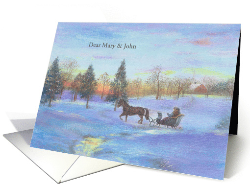 fo Step Daughter & Son in Law Sleighride Custom Front card (1167284)