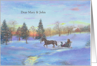 fo Step Daughter & Son in Law Sleighride Custom Front card