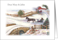fo step son & daughter in law winter wonderland custom front card