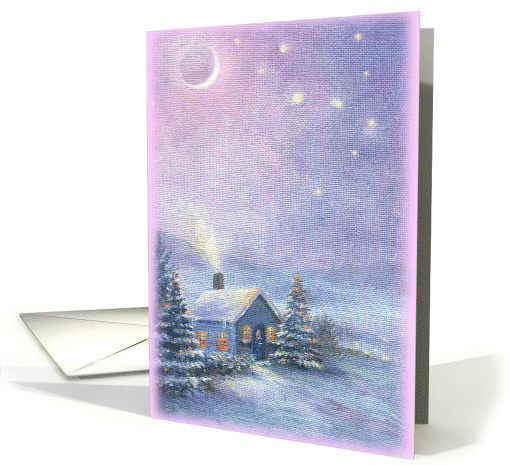 Christmas Custom Greetings Magical Winter Nocturne card (1171312)