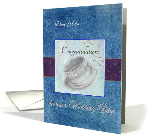 Wedding Congratulations Name Specific Wedding Rings card (1183554)