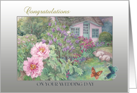 Wedding Congratulations for Daughter House & Garden card
