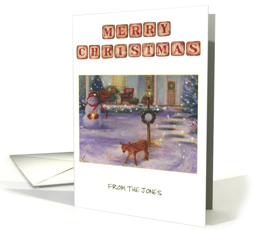 Merry Christmas from Newlyweds Twinkling Cottage card (1200164)