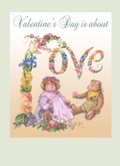 Proposal llustrated Teddy Bears Valentine for Her